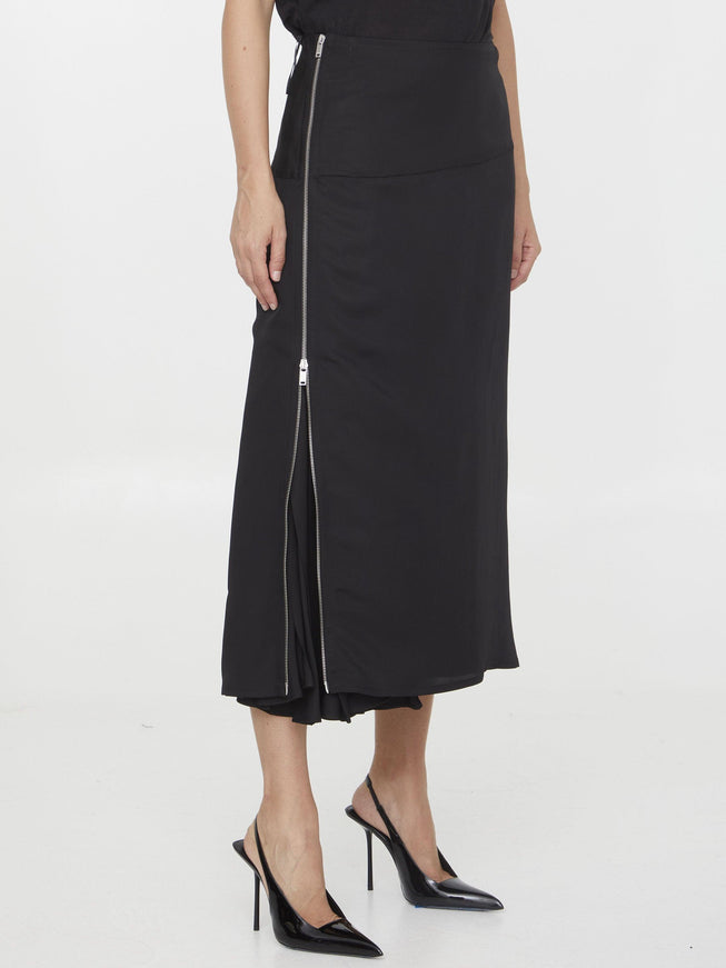 Jil Sander Zipped Midi Skirt - Ellie Belle