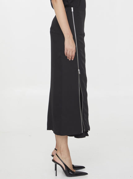 Jil Sander Zipped Midi Skirt - Ellie Belle