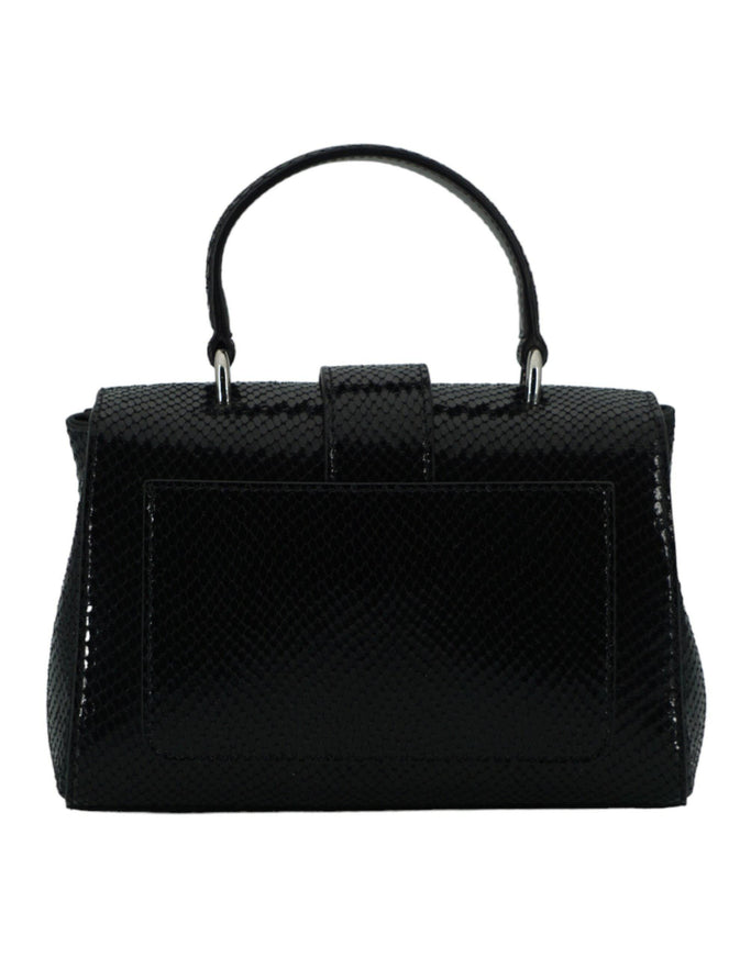 Jimmy Choo Lizard Crystal Black Top Handle Bag - Ellie Belle