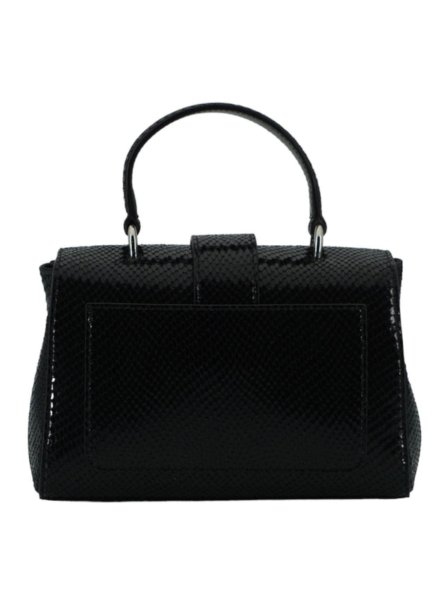 Jimmy Choo Lizard Crystal Black Top Handle Bag - Ellie Belle