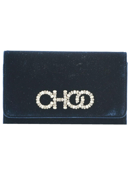 Jimmy Choo Navy Velvet Crystals Kalina Chain Bag - Ellie Belle