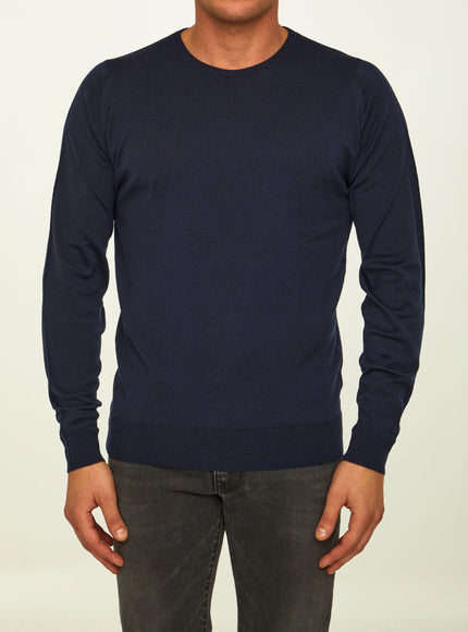 John Smedley Blue Merino Jumper - Ellie Belle