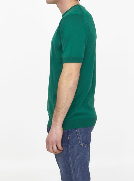 John Smedley Emerald Green Cotton Jumper - Ellie Belle