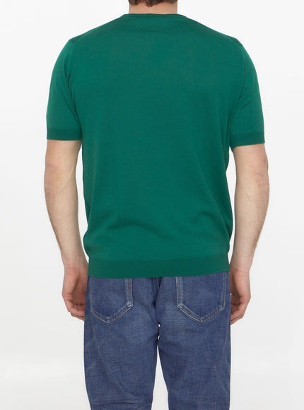 John Smedley Emerald Green Cotton Jumper - Ellie Belle