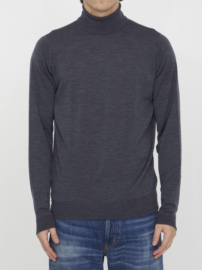 John Smedley Grey Merino Jumper - Ellie Belle