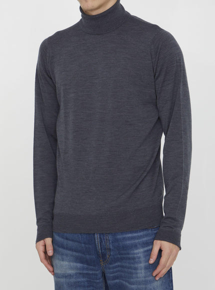 John Smedley Grey Merino Jumper - Ellie Belle