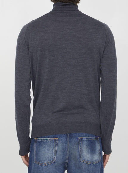 John Smedley Grey Merino Jumper - Ellie Belle