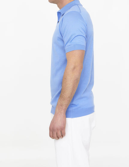 John Smedley Light-blue Cotton Polo Shirt - Ellie Belle