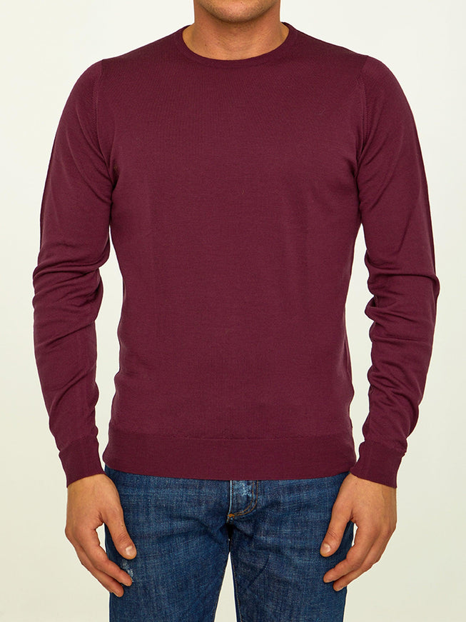 John Smedley Plum-colored Merino Jumper - Ellie Belle