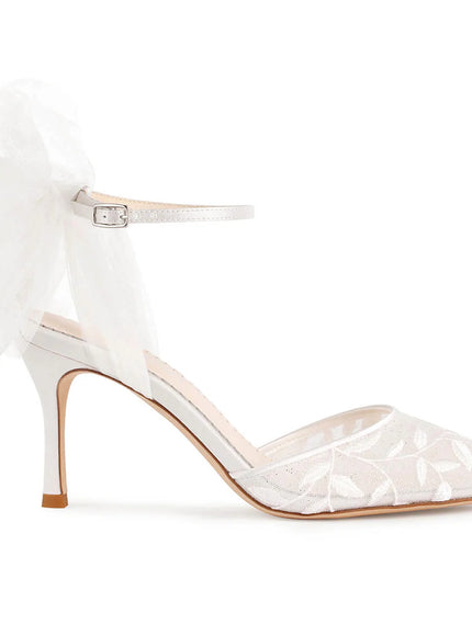 Bella Belle Joselyn Ivory Lace Ankle Strap Heels