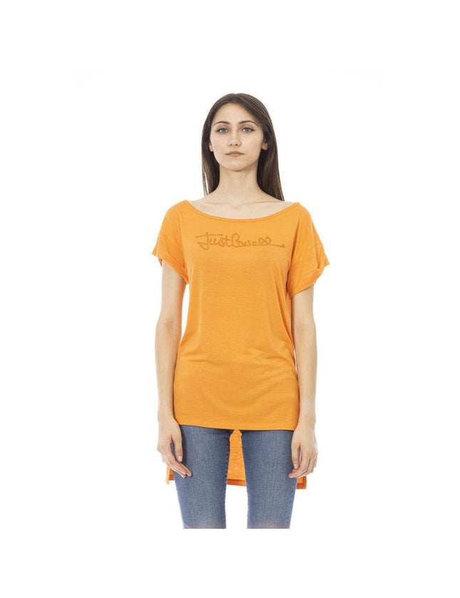 Just Cavalli Orange Cotton Tops & T-Shirt - Ellie Belle