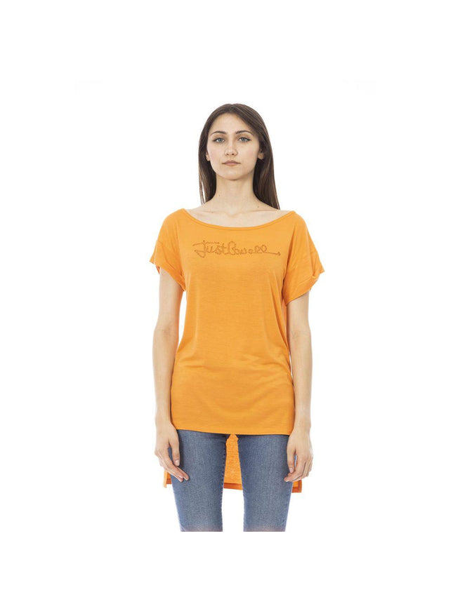 Just Cavalli Orange Cotton Tops & T-Shirt - Ellie Belle