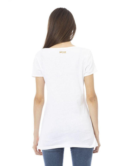 Just Cavalli White Cotton Tops & T-Shirt - Ellie Belle