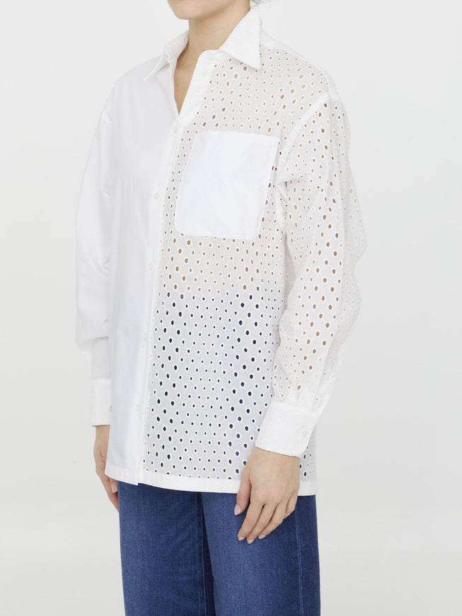 Kenzo Broderie Anglaise Cotton Shirt - Ellie Belle