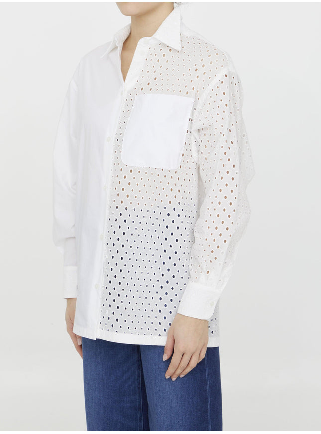Kenzo Broderie Anglaise Cotton Shirt - Ellie Belle