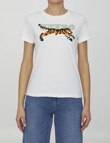 Kenzo Embroidered White T-shirt - Ellie Belle