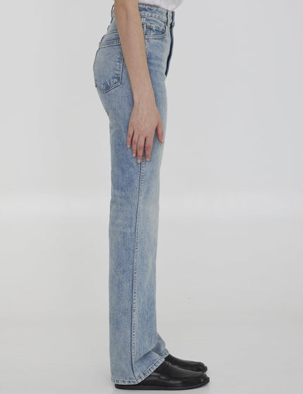 Khaite Danielle Straight Jeans In Blue - Ellie Belle
