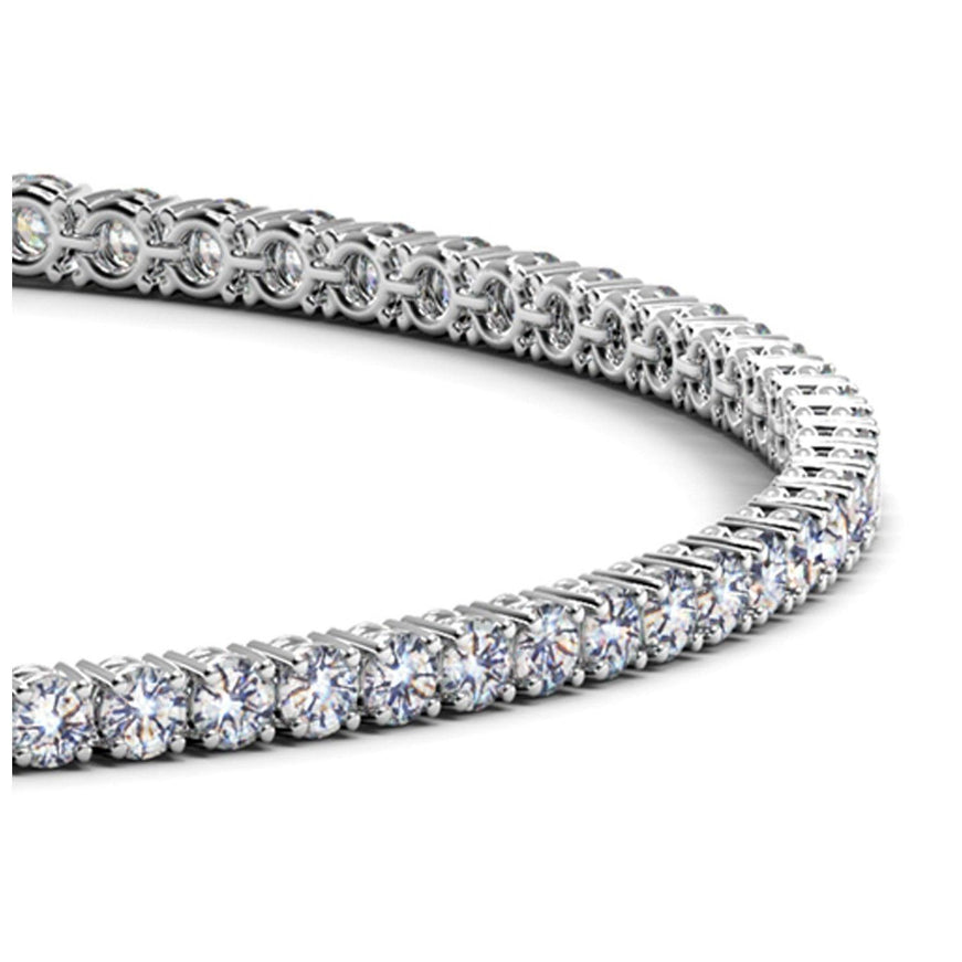 Lab Grown Round Diamond Tennis Bracelet in 14k White Gold (2 cctw F/G VS2/SI1) - Ellie Belle