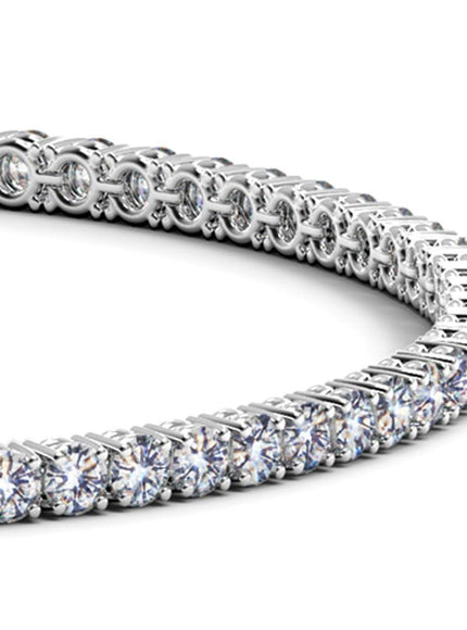 Lab Grown Round Diamond Tennis Bracelet in 14k White Gold (3 cctw F/G VS2/SI1) - Ellie Belle