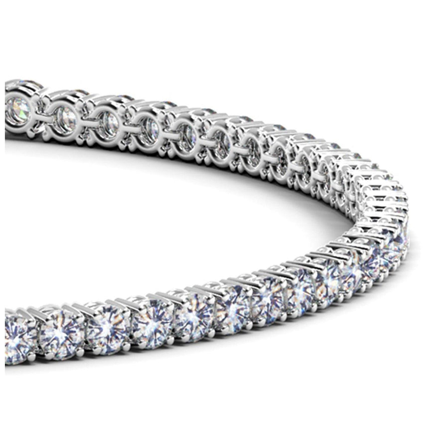 Lab Grown Round Diamond Tennis Bracelet in 14k White Gold (3 cctw F/G VS2/SI1) - Ellie Belle