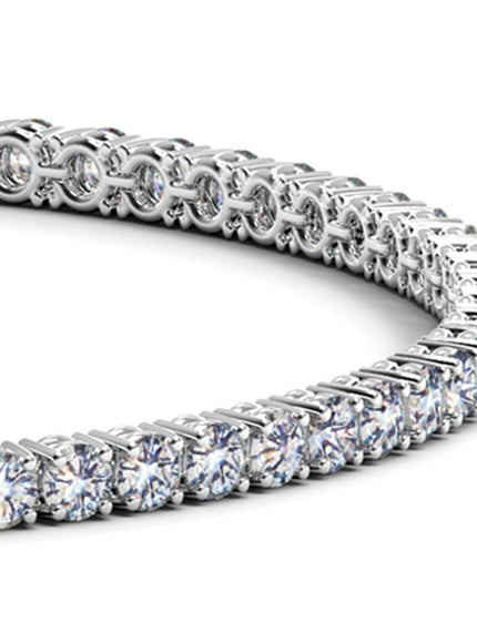 Lab Grown Round Diamond Tennis Bracelet in 14k White Gold (4 cctw F/G VS2/SI1) - Ellie Belle