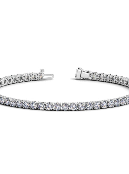 Lab Grown Round Diamond Tennis Bracelet in 14k White Gold (5 cctw F/G VS2/SI1) - Ellie Belle