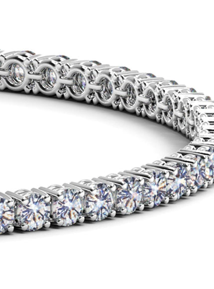 Lab Grown Round Diamond Tennis Bracelet in 14k White Gold (5 cctw F/G VS2/SI1) - Ellie Belle