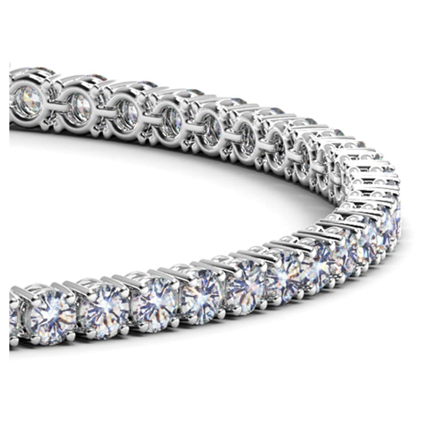 Lab Grown Round Diamond Tennis Bracelet in 14k White Gold (5 cctw F/G VS2/SI1) - Ellie Belle