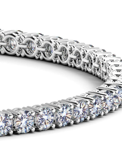 Lab Grown Round Diamond Tennis Bracelet in 14k White Gold (6 cctw F/G VS2/SI1) - Ellie Belle