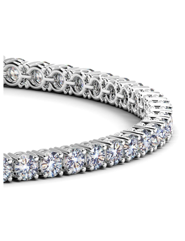 Lab Grown Round Diamond Tennis Bracelet in 14k White Gold (6 cctw F/G VS2/SI1) - Ellie Belle