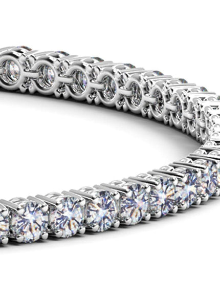 Lab Grown Round Diamond Tennis Bracelet in 14k White Gold (7 cctw F/G VS2/SI1) - Ellie Belle