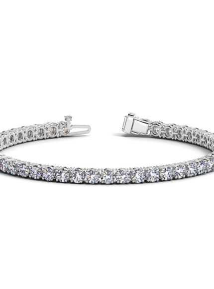 Lab Grown Round Diamond Tennis Bracelet in 14k White Gold (8 cctw F/G VS2/SI1) - Ellie Belle