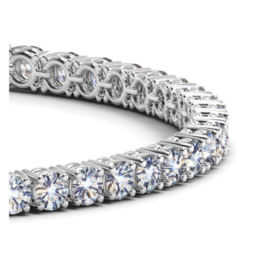 Lab Grown Round Diamond Tennis Bracelet in 14k White Gold (8 cctw F/G VS2/SI1) - Ellie Belle