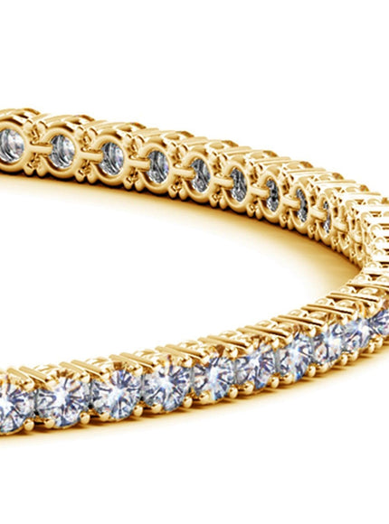 Lab Grown Round Diamond Tennis Bracelet in 14k Yellow Gold (3 cctw F/G VS2/SI1) - Ellie Belle