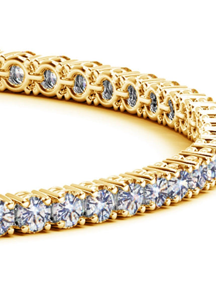 Lab Grown Round Diamond Tennis Bracelet in 14k Yellow Gold (5 cctw F/G VS2/SI1) - Ellie Belle