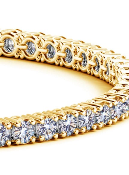 Lab Grown Round Diamond Tennis Bracelet in 14k Yellow Gold (7 cctw F/G VS2/SI1) - Ellie Belle