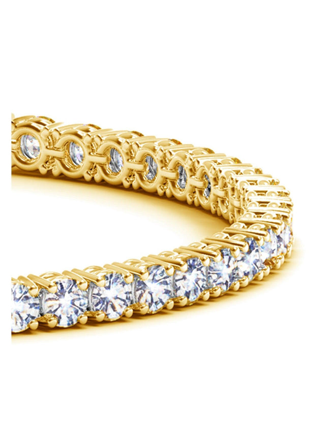 Lab Grown Round Diamond Tennis Bracelet in 14k Yellow Gold (8 cctw F/G VS2/SI1) - Ellie Belle