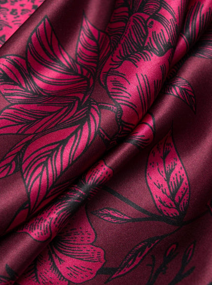 Elizabetta Isabella Silk Scarf Shawl in Garnet Red - photo 4