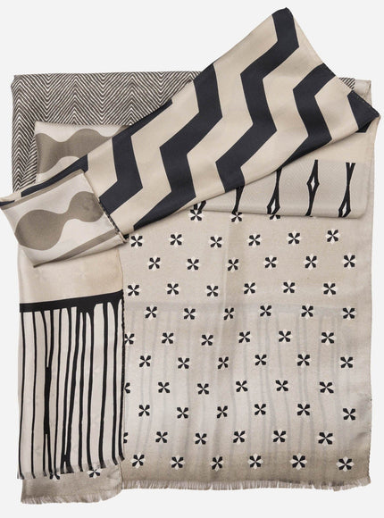 Elizabetta Atri Large Silk Scarf in Sand