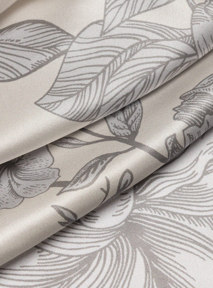 Elizabetta Isabella Silk Scarf Shawl in Pearl Grey - photo 5