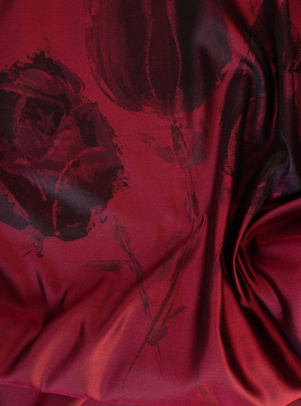 Elizabetta Fortuna Silk Shawl - Ruby Red
