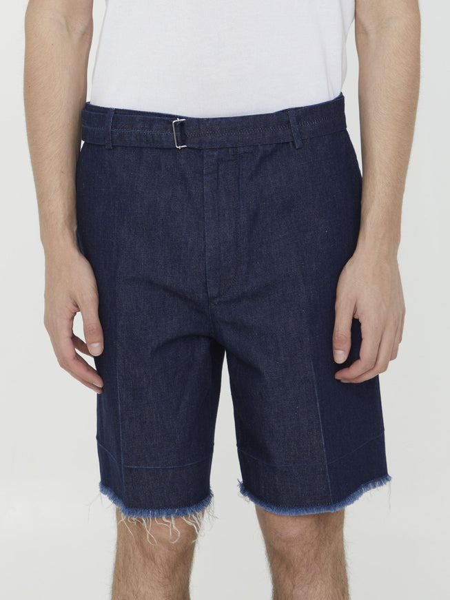 Lanvin Blue Denim Bermuda Shorts - Ellie Belle