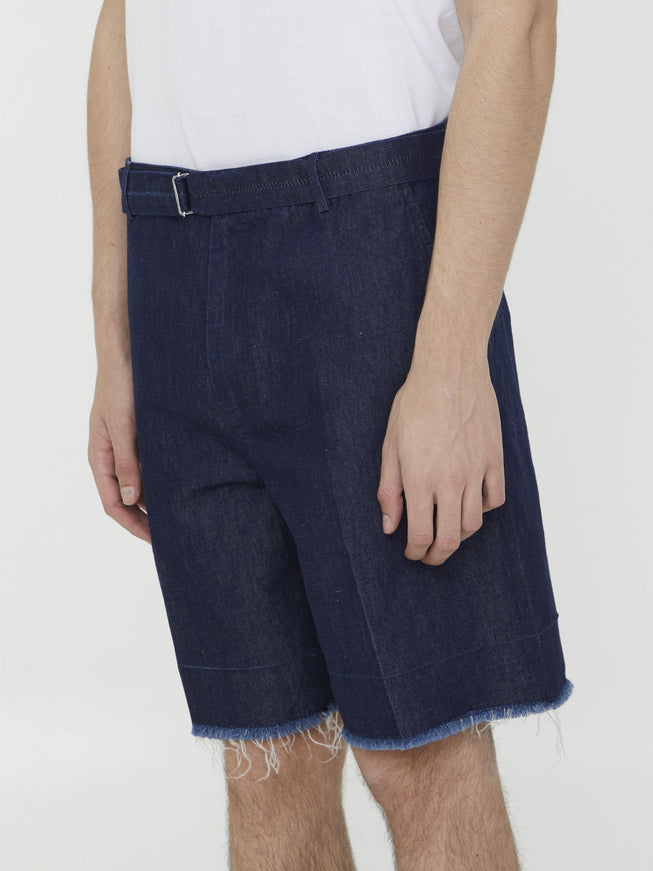 Lanvin Blue Denim Bermuda Shorts - Ellie Belle