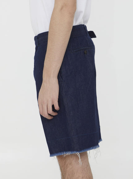 Lanvin Blue Denim Bermuda Shorts - Ellie Belle