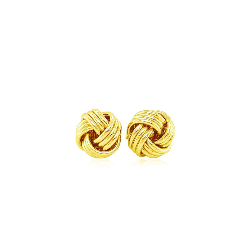 Love Knot Post Earrings in 14k Yellow Gold - Ellie Belle