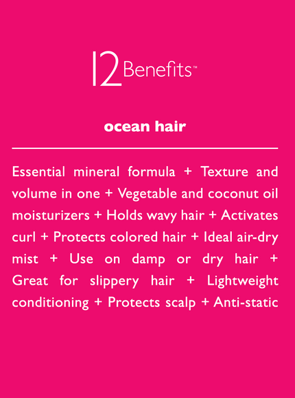 Ocean Hair Mist benefits list