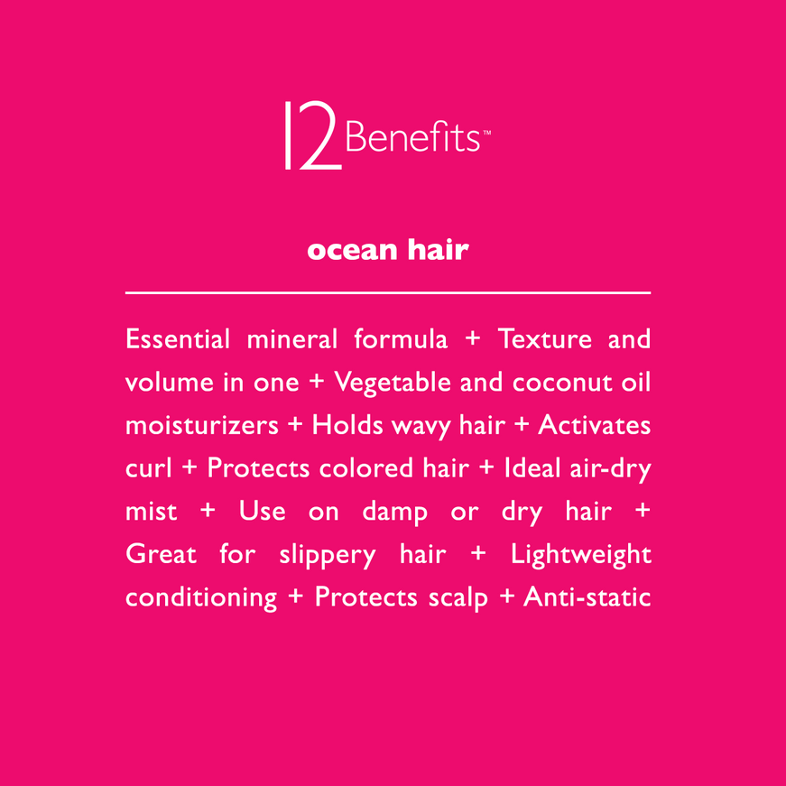 Ocean Hair Mist benefits list