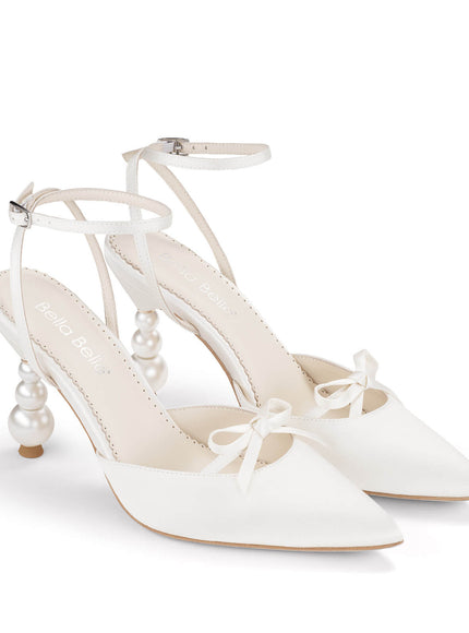 Bella Belle Lumi Ivory Pearl Heel Bridal Pumps