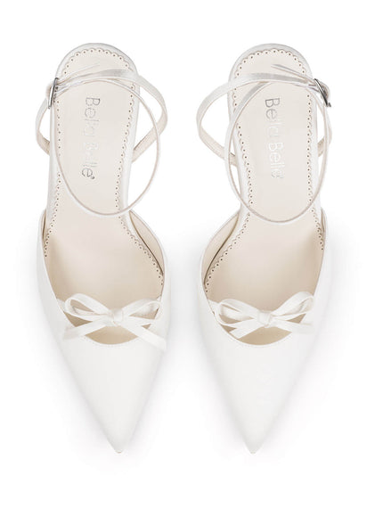 Bella Belle Lumi Ivory Pearl Heel Bridal Pumps