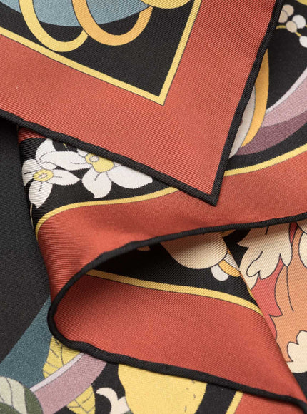 Elizabetta Anthea Silk Foulard in Black